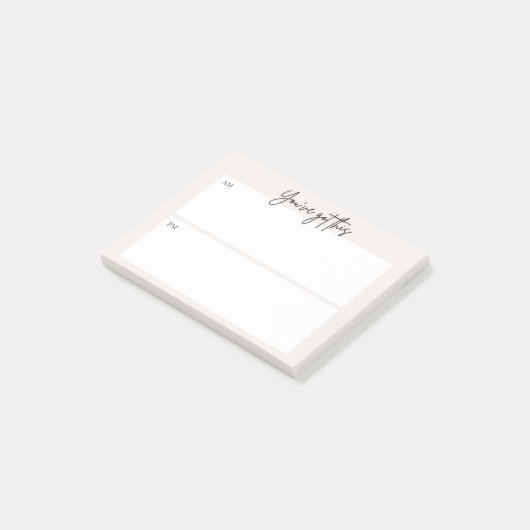 Note Post-it de planification quotidienne – Design (Incliné)