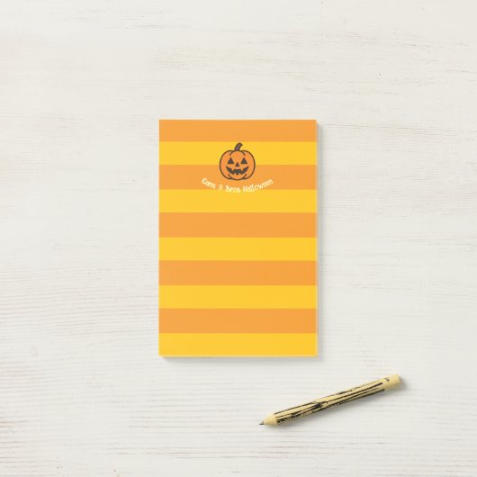 Note post-it Halloween (Sur un bureau)