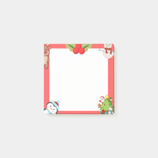 note post-it mignonne sur le thème de noël (Devant)
