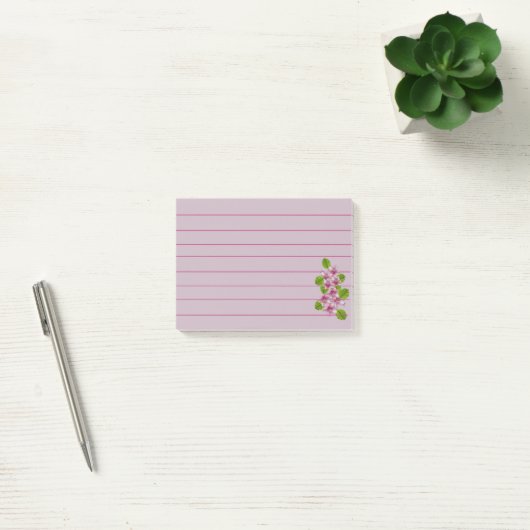 Note Post-it rose (Bureau)