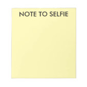 Note pour l'écriture de selfie blocs-notes jaune m (Devant)