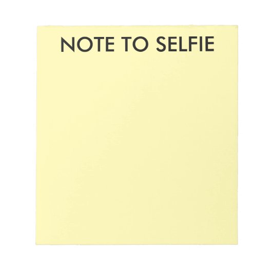 Note pour l'écriture de selfie blocs-notes jaune m (Devant)