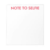 Note pour les blocs-notes d'écriture selfie (Devant)