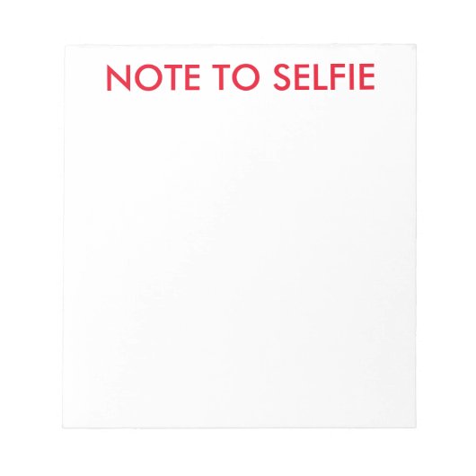 Note pour les blocs-notes d'écriture selfie (Devant)