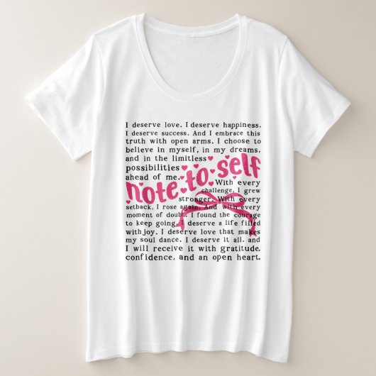 Note Pour Moi, Je Mérite L'Amour (Design devant)