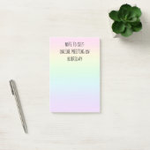 "Note pour soi" Funny Pastel Rainbow Post-it Notes (Bureau)