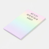 "Note pour soi" Funny Pastel Rainbow Post-it Notes (Incliné)