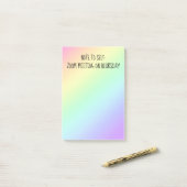 "Note pour soi" Funny Rainbow Post-It Notes (Sur un bureau)