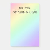 "Note pour soi" Funny Rainbow Post-It Notes (Devant)