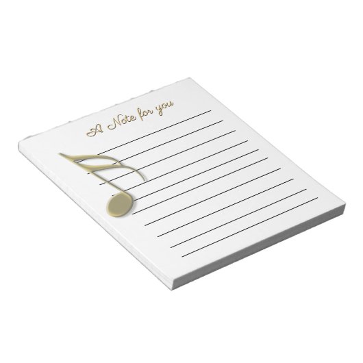 Note pour vous Bloc-notes de musique (Incliné)