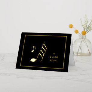 Note rapide Carte de note Hemidemisemiquaver Gold 