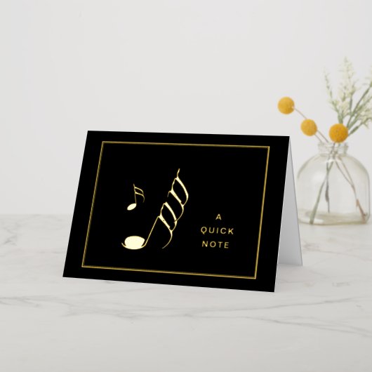 Note rapide Carte de note Hemidemisemiquaver Gold  (Fleur d'or)