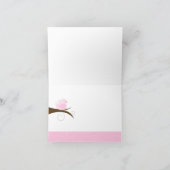 Note rose tourbillonnante de Merci de carte de (Intérieur)