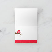 Note rouge tourbillonnante de Merci de carte de (Intérieur)