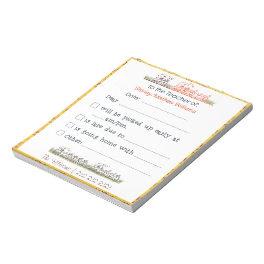 Note sur le Bloc-notes de l'enseignant (Tourné)