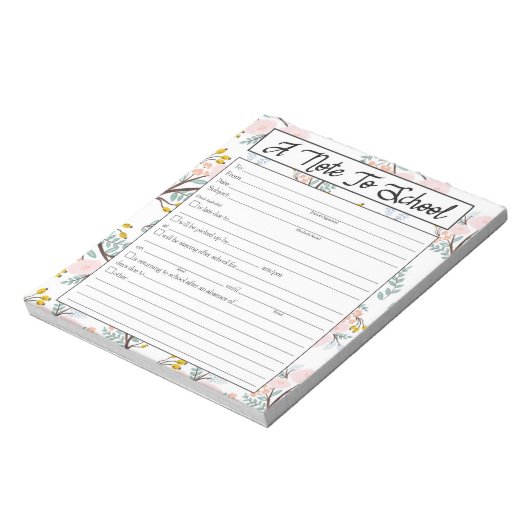 Note sur le Bloc-notes de l'enseignant, excuse d'a (Tourné)