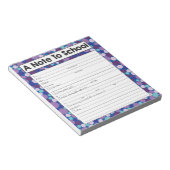 Note sur le Bloc-notes de l'enseignant, excuse d'a (Incliné)