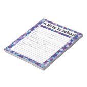 Note sur le Bloc-notes de l'enseignant, excuse d'a (Tourné)