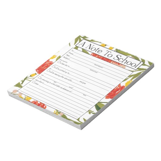 Note sur le Bloc-notes de l'enseignant, excuse d'a (Tourné)