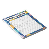 Note sur le Bloc-notes de l'enseignant, excuse d'a (Incliné)