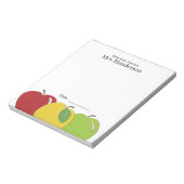 Note sur les pommes du Bloc-notes de l'enseignant (Tourné)