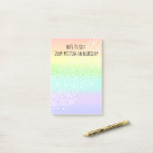 Note to Self-Bljeudi Rainbow Post-It Notes (Sur un bureau)