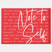 "Note to Self" Inspirational Magnet Magneet (Voorkant)