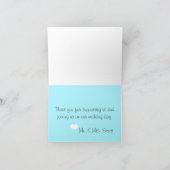 Note turquoise de Merci de Chevron (Intérieur)