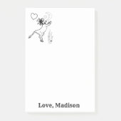 Note Vache Herbe Coloration Post-it Note (Devant)