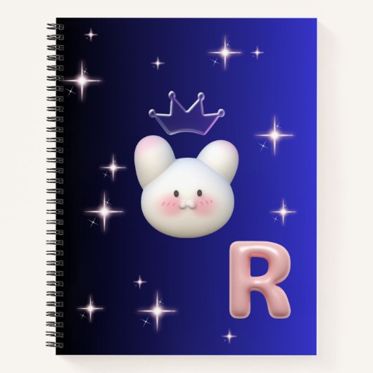 notebook 3D Soft Cute Rabbit Notitieboek (Voorkant)