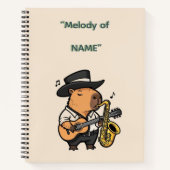  Notebook – Capybara Music Notes  Notitieboek (Voorkant)