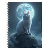 notebook cat and the moon notitieboek (Voorkant)