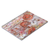Notebook featuring mixed media floral art. notitieboek (Linkerzijde)