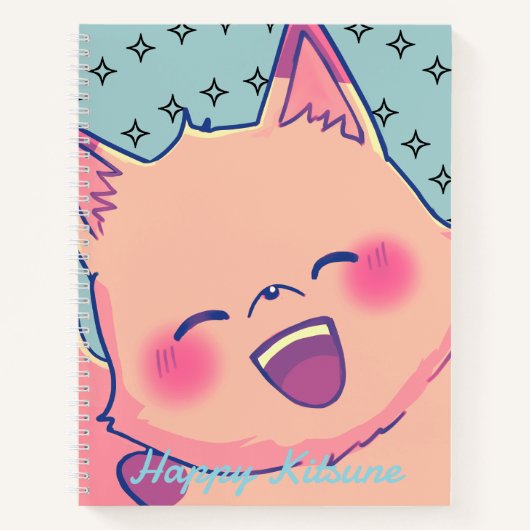Notebook Happy Kitsune Notitieboek (Voorkant)