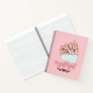 notebook i'm just a girl for christmas nails notitieboek