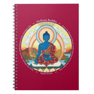 NOTEBOOK - Medicine Buddha met zijn mantra Notitieboek