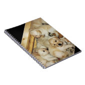 Notebook met foto van gele lab-puppies notitieboek (Rechterzijde)