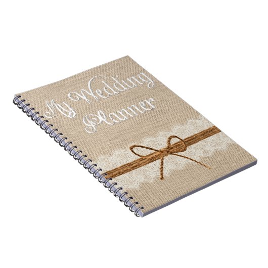 Notebook met landburlap-twine Wedding Planner Notitieboek (Rechterzijde)