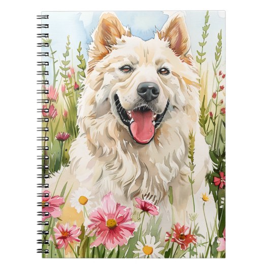 Notebook – Samoyed Watercolor Dog Lover Journal (Devant)