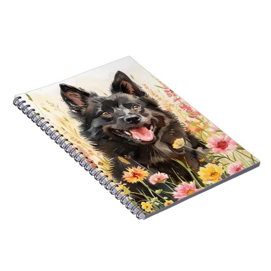 Notebook – Schipperke Watercolor Dog Journal (Côté Droit)
