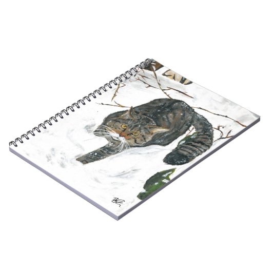 notebook - Scottish wildcat Notitieboek (Linkerzijde)