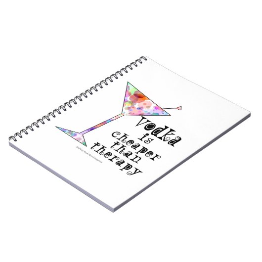 NOTEBOOK, VODKA IS CHEAPER DAN THERAPIE NOTITIEBOEK (Linkerzijde)