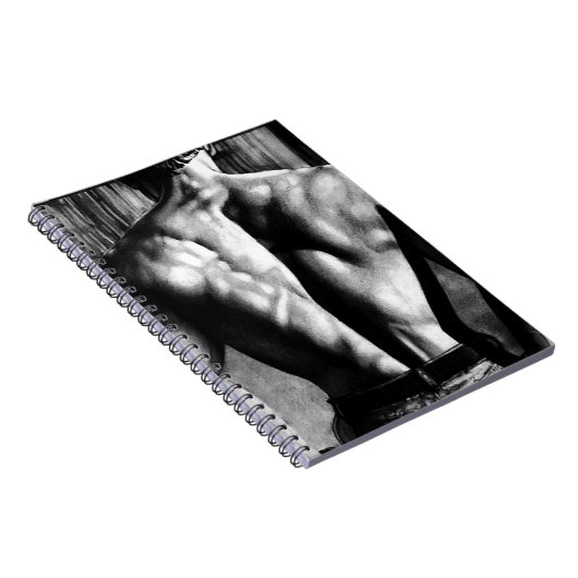 Notebook voor hem Masculine Elegant Bodybuilder Ar Notitieboek (Rechterzijde)