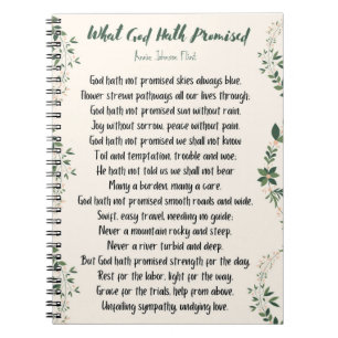 Notebook wat God Hath beloofde Notitieboek