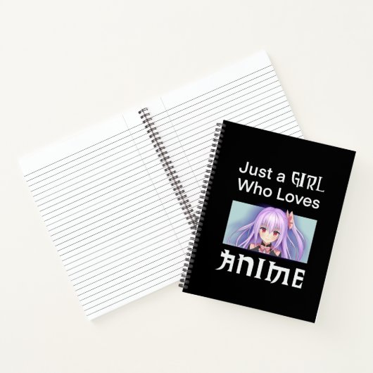 Notebook With Anime Girl Notitieboek (Binnen)