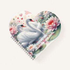 Notebook with swans notitieboek