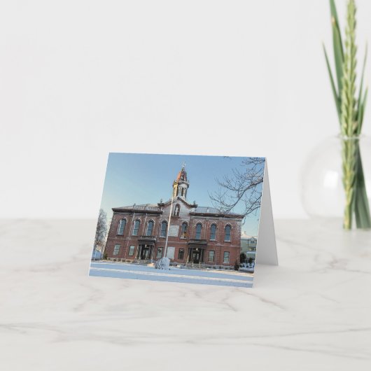 Notecard - 1820 Courthouse Plymouth MA Kaart (Voorkant)