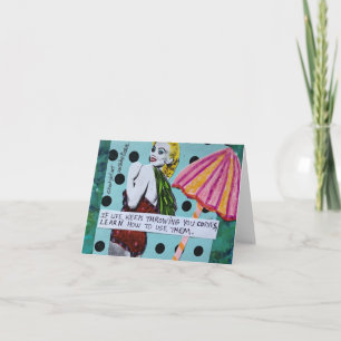 NOTECARD-ALS HET LEVEN BLIJFT GOOIEN JE BOCHTEN KAART