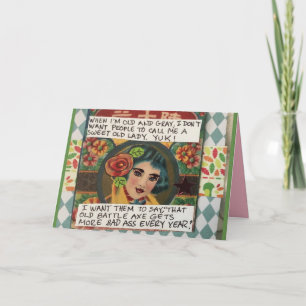Notecard-Als ik oud en grijs ben, wil ik geen mens Kaart