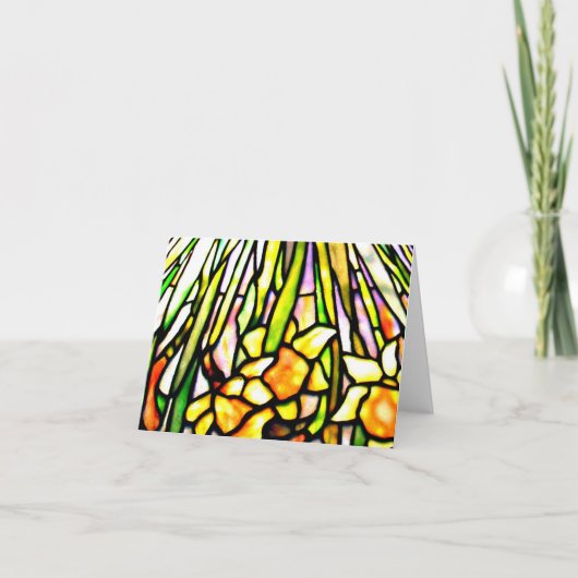 Notecard-bevlekte glas-Louis Tiffany 6 Kaart (Voorkant)